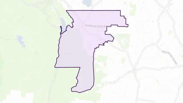 Pomonal Area Boundary Map