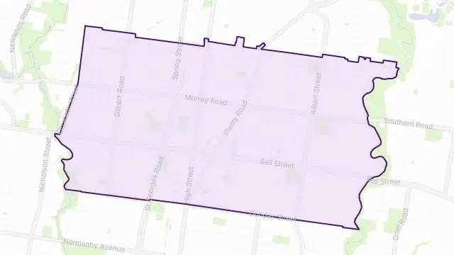 Preston Area Boundary Map