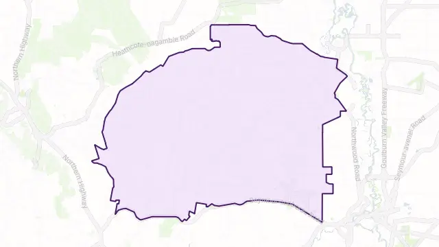 Puckapunyal Area Boundary Map