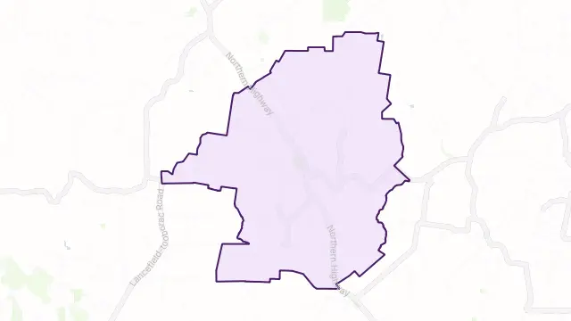 Pyalong Area Boundary Map