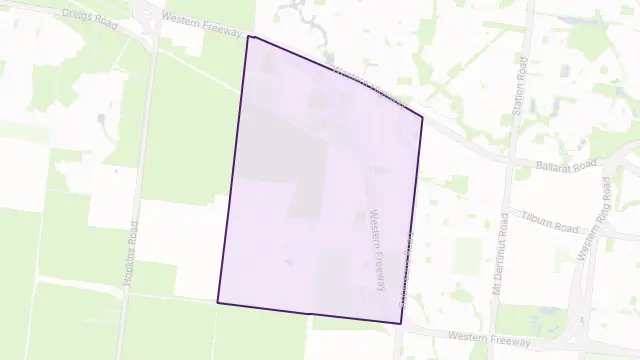 Ravenhall Area Boundary Map