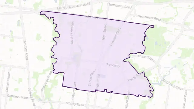Reservoir Area Boundary Map