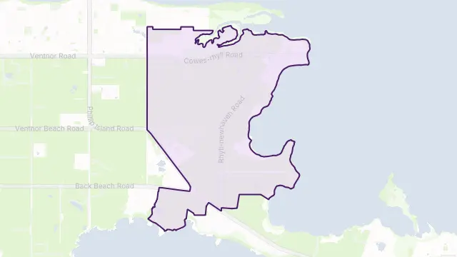Rhyll Area Boundary Map