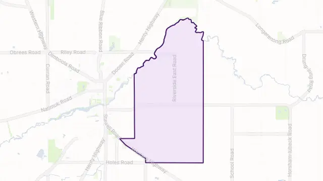 Riverside Area Boundary Map