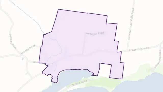 Rosebrook Area Boundary Map