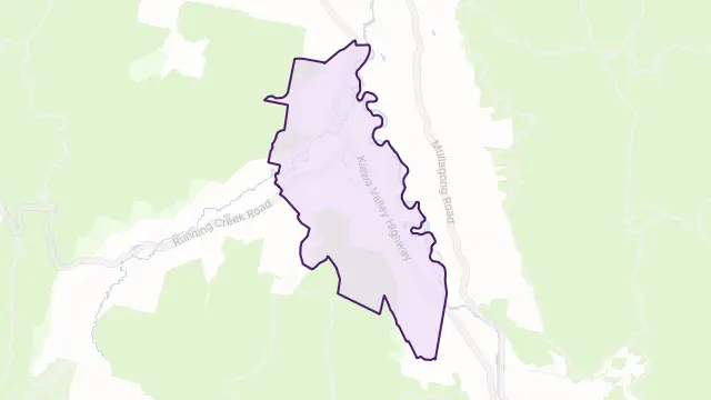 Running Creek Area Boundary Map