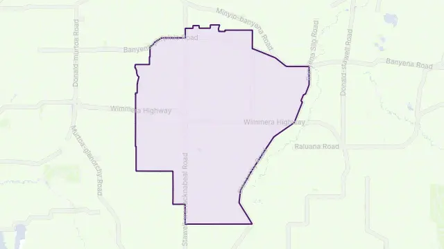 Rupanyup Area Boundary Map