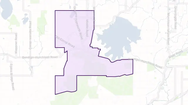 Rushworth Area Boundary Map