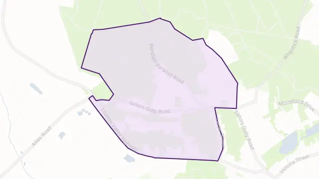 Sailors Gully Area Boundary Map