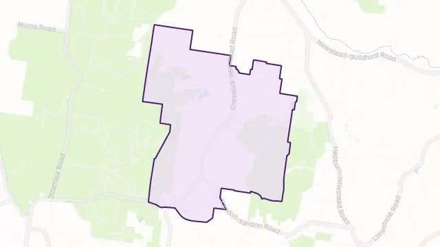 Sandon Area Boundary Map