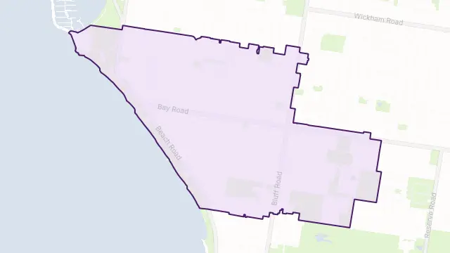 Sandringham Area Boundary Map