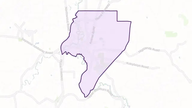 Seymour Area Boundary Map