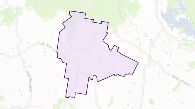 Shady Creek Area Boundary Map