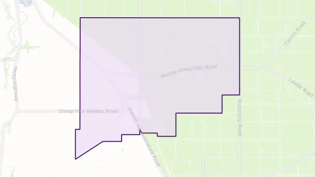 Sheep Hills Area Boundary Map