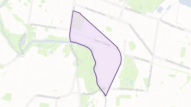 South Geelong Area Boundary Map