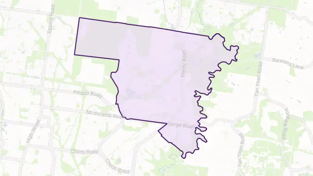 South Morang Area Boundary Map