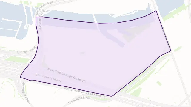 South Wharf Area Boundary Map