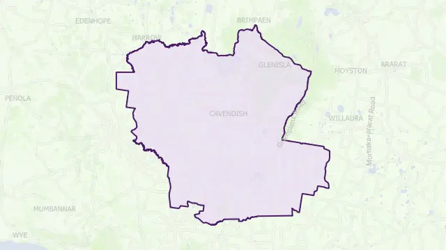 Southern Grampians Council Area Boundary Map