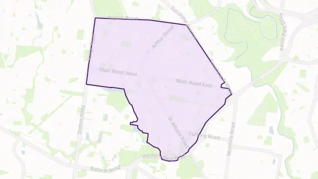 St Albans Area Boundary Map
