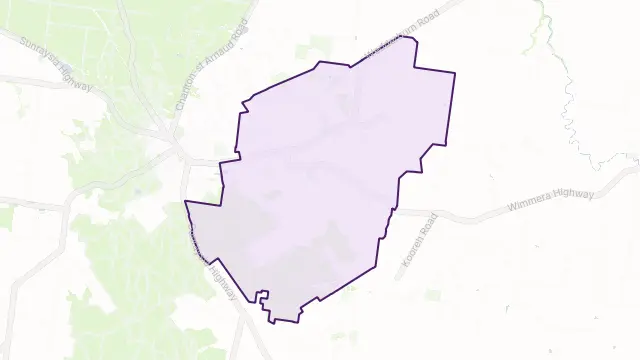 St Arnaud East Area Boundary Map