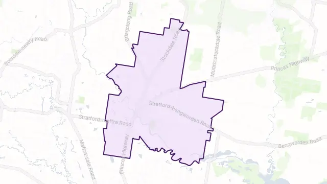 Stratford Area Boundary Map