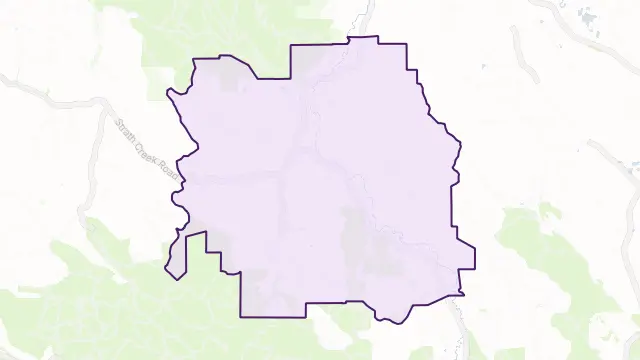 Strath Creek Area Boundary Map