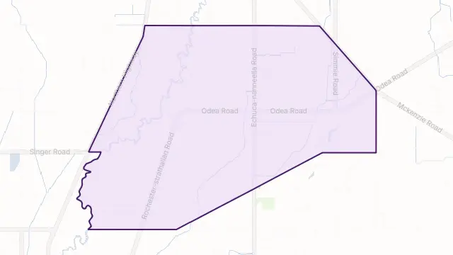 Strathallan Area Boundary Map
