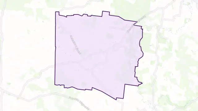 Strathdownie Area Boundary Map