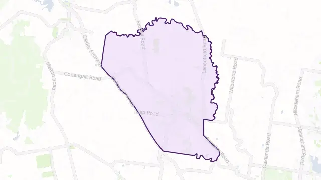Sunbury Area Boundary Map