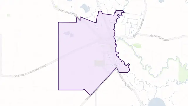 Swan Hill Area Boundary Map