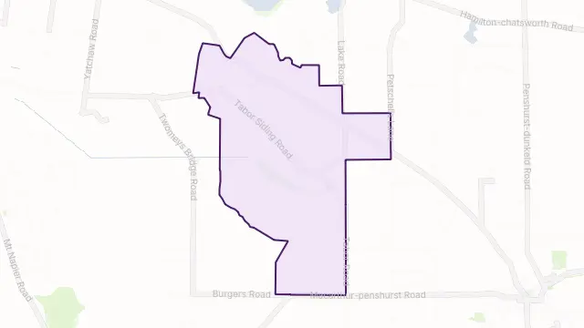 Tabor Area Boundary Map