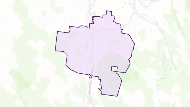 Taggerty Area Boundary Map