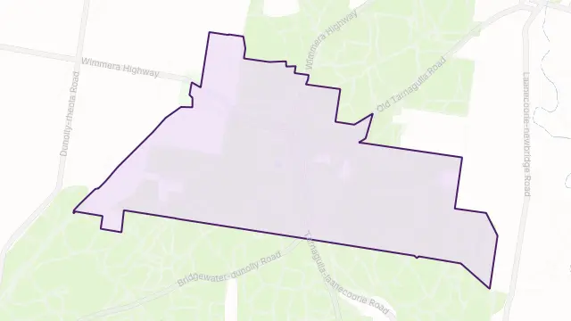 Tarnagulla Area Boundary Map