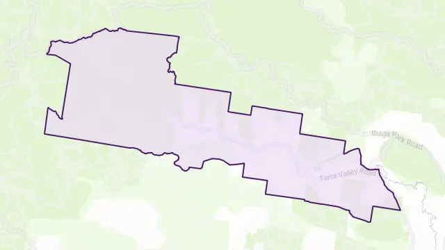 Tarra Valley Area Boundary Map