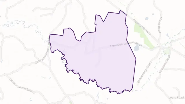 Tarrenlea Area Boundary Map