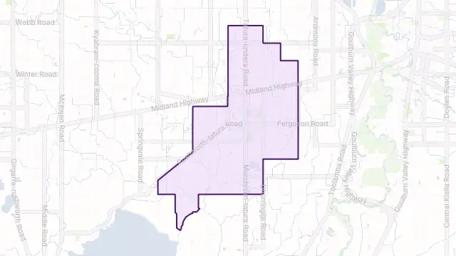 Tatura Area Boundary Map