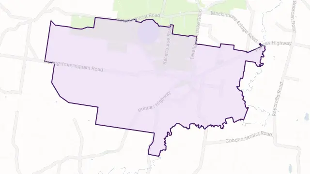 Terang Area Boundary Map