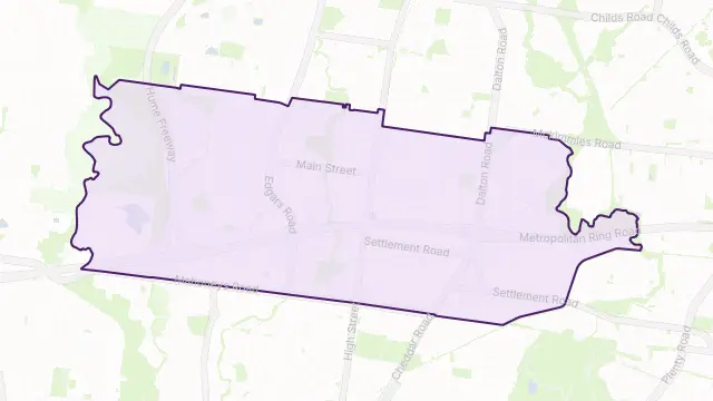 Thomastown Area Boundary Map