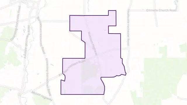 Toolleen Area Boundary Map