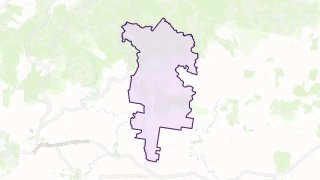 Toora North Area Boundary Map