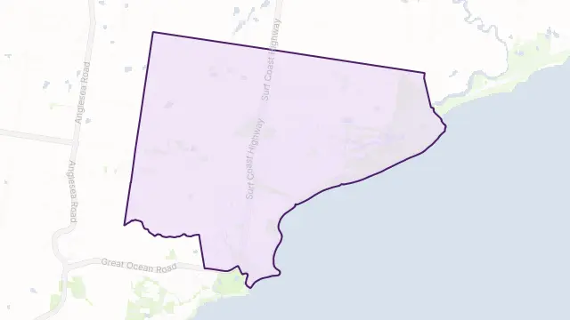 Torquay Area Boundary Map