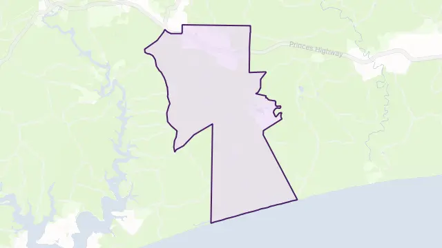 Tostaree Area Boundary Map