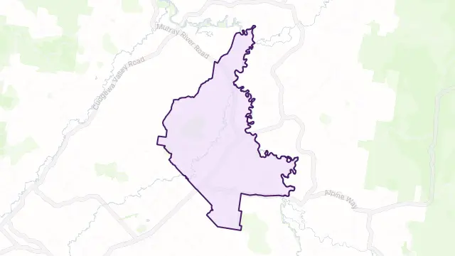 Towong Area Boundary Map