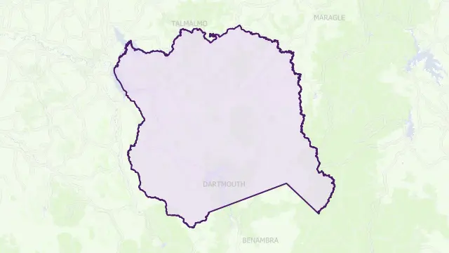 Towong Council Area Boundary Map