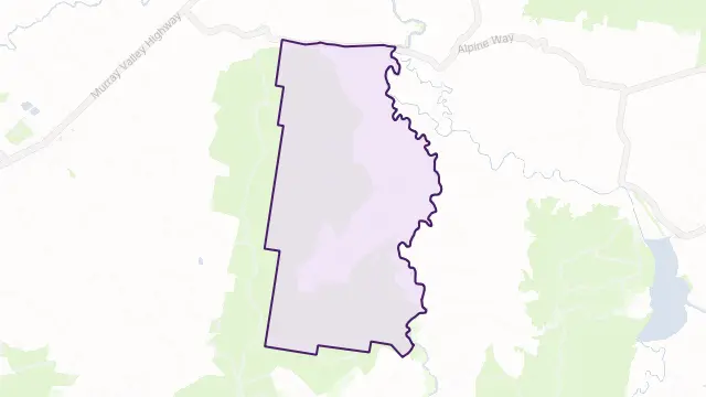 Towong Upper Area Boundary Map