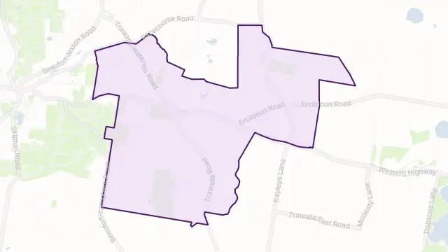 Trawalla Area Boundary Map