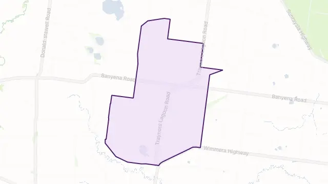 Traynors Lagoon Area Boundary Map