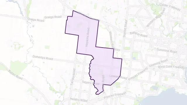 Truganina Area Boundary Map