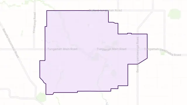 Tungamah Area Boundary Map