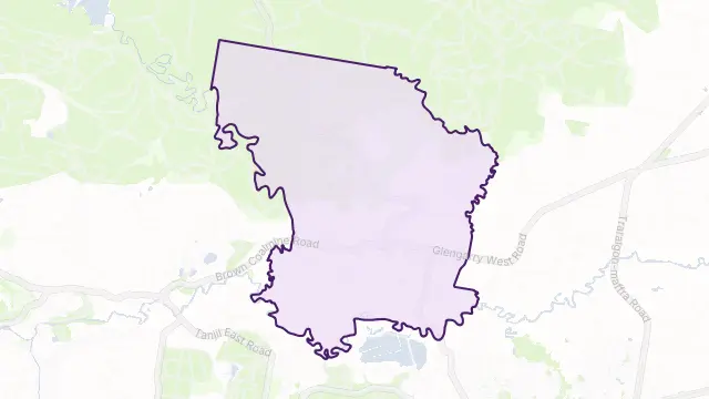 Tyers Area Boundary Map